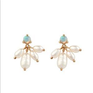 Wwake Opal and Pearl Cloudburst Earrings